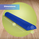 Bean Products High-Density EVA Foam Rollers | Deep Tissue Massager | Myofascial Release Textured Bumps | 36” Half Roller | Made in The USA