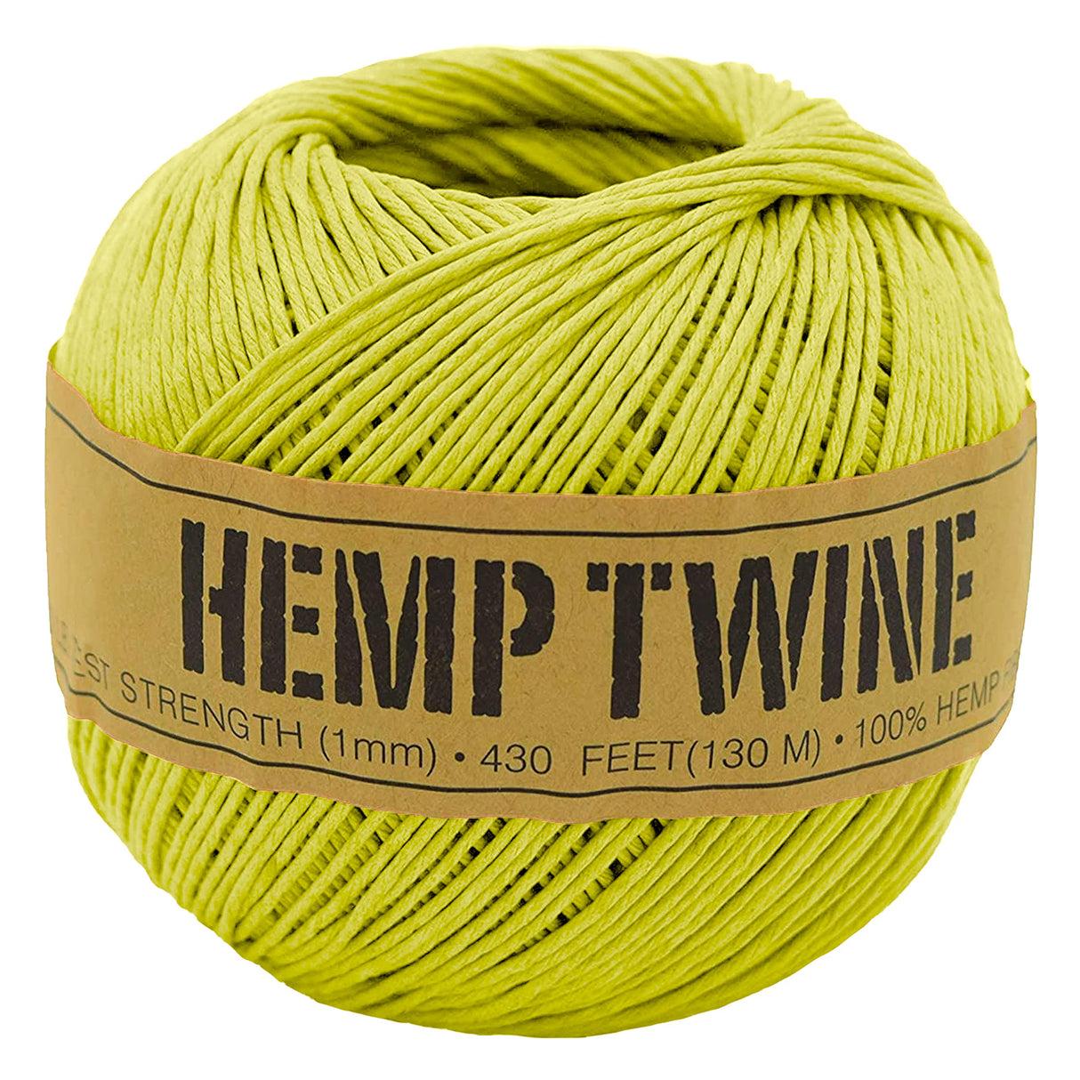 Bean Products Hemp Twine - High Tensile Strength and Durable - Made with 100% Hemp - Perfect for Jewelry, Arts & Crafts, Decoration, Cooking - 0.5MM, 50G/328 Ft. - 8 lb. Test Strength - Natural
