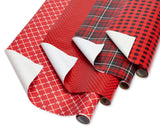 American Greetings 175 sq. ft. Reversible Wrapping Paper for Christmas and All Holidays, Red and Black Plaid (1 Jumbo Roll 30 in. x 70 ft.)