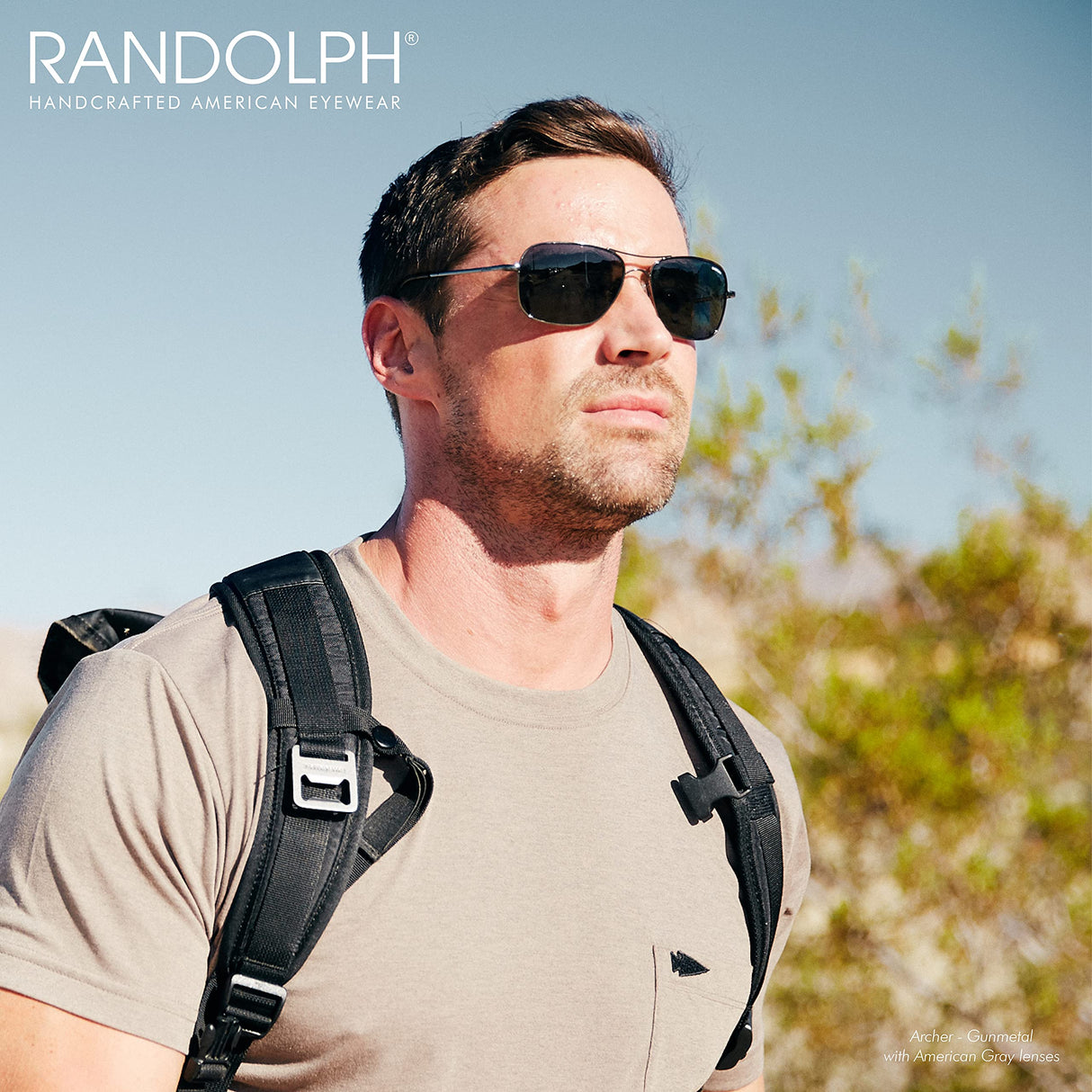 Randolph USA | Archer Aviator Classic Sunglasses for Men 100% UV