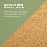 Bean Products Yoga Blocks, Standard & Large Sizes - Studio Grade, Non-Slip, Made from Eco Friendly Materials - 100% Natural Cork or Foam - Improves Stability & Alignment - Single Block or 2 Pack Sets