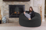 Chill Sack Bean Bag Chair: Giant 5' Memory Foam Furniture Bean Bag - Big Sofa with Soft Micro Fiber Cover - Black