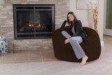 Chill Sack Bean Bag Chair: Giant 4' Memory Foam Furniture Bean Bag - Big Sofa with Soft Micro Fiber Cover - Black