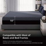 EGOHOME 14 Inch Queen Memory Foam Mattress for Back Pain, Cooling Gel Bed in a Box, Made in USA, CertiPUR-US Certified, Therapeutic Medium Mattress, 60x80x14 Black