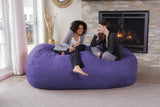 Chill Sack Memory Foam Bean Bag Lounger, 7.5-Feet, Red Furry