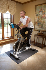 SuperMats Heavy Duty Equipment Mat 11GS-GRAY Made in U.S.A. for Large Treadmills Ellipticals Rowers Rowing Machines Recumbent Bikes and Exercise Equipment Color Gray (3-Feet x 6.5-Feet) (36" x 78") (91.44 cm x 198.12 cm)