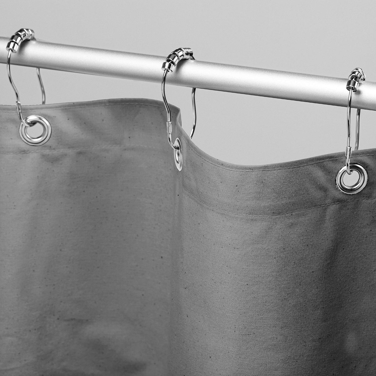 Bean Products Hemp White Shower Curtain [70" x 74"] | All Natural Materials - Made in USA | Works with Tub, Bath and Stall Showers