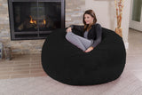 Chill Sack Bean Bag Chair: Giant 5' Memory Foam Furniture Bean Bag - Big Sofa with Soft Micro Fiber Cover - Black