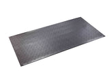 SuperMats High Density Commercial Grade Solid Equipment Mat 40GS Made in U.S.A. for Cardio Equipment Recumbent Bikes and General Floor Mat Needs (60 in x 30 in x 0.125 in) , Black