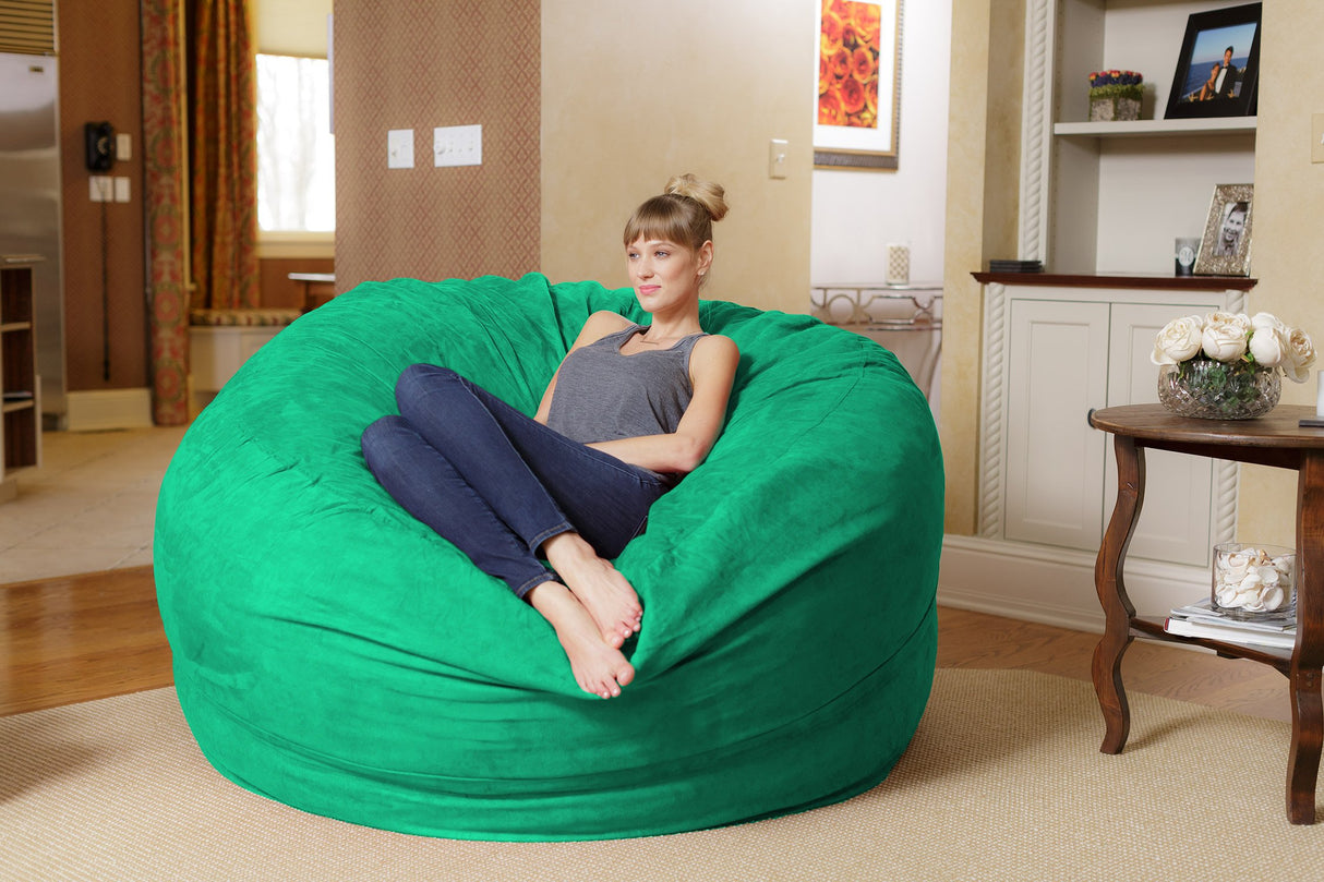 Chill Sack Bean Bag Chair: Giant 6' Memory Foam Furniture Bean Bag - Big Sofa with Soft Micro Fiber Cover, Charcoal