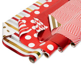 American Greetings 175 sq. ft. Reversible Red Wrapping Paper for Christmas and All Holidays, Red and White Polka Dots (1 Jumbo Roll 30 in. x 70 ft.)