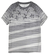 US Flag Tee Performance Men's Made in USA Patriotic American Flag Crew Neck T-Shirt