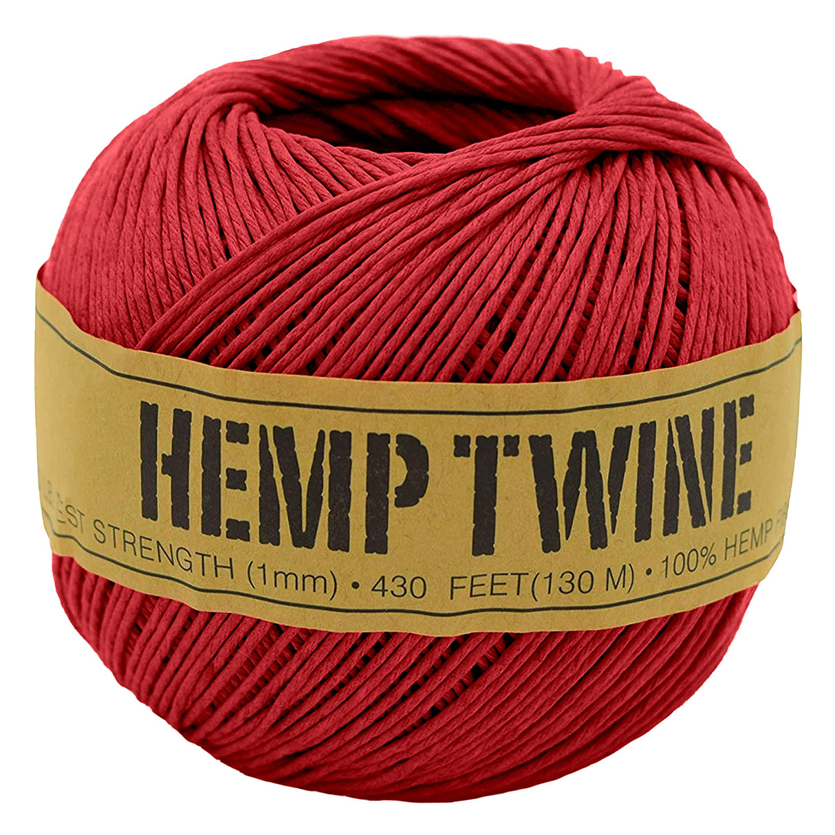 Bean Products Hemp Twine - High Tensile Strength and Durable - Made with 100% Hemp - Perfect for Jewelry, Arts & Crafts, Decoration, Cooking - 0.5MM, 50G/328 Ft. - 8 lb. Test Strength - Natural