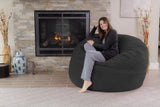 Chill Sack Bean Bag Chair: Giant 5' Memory Foam Furniture Bean Bag - Big Sofa with Soft Micro Fiber Cover - Black