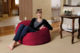 Chill Sack - Bean Bags 3-Feet Memory Foam Bean Bag Chair, Black Micro Suede