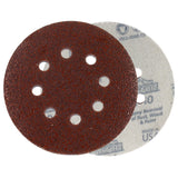 Gator 5" Random Orbit Hook & Loop Red Resin Aluminum Oxide Sanding Discs, 8-Hole, 40 Grit, 50 Pack