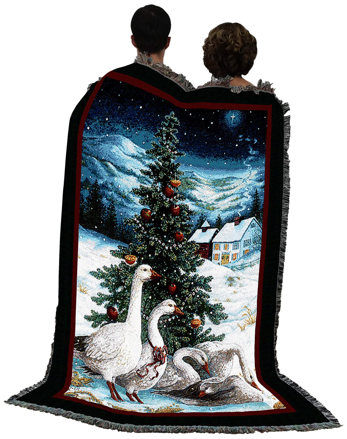 Pure Country Weavers Twelve Days of Christmas Blanket by Lynn Bywaters - Gift Tapestry Throw Woven from Cotton - Made in The USA (72x54)