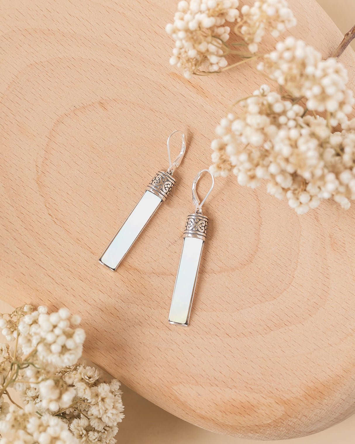 Recycled Antique Bottle and Dishware and Sterling Silver Bottoms Up Lever Back Earrings (Vintage Mason Jar)