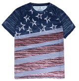 US Flag Tee Performance Men's Made in USA Patriotic American Flag Crew Neck T-Shirt