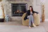 Chill Sack Bean Bag Chair: Giant 4' Memory Foam Furniture Bean Bag - Big Sofa with Soft Micro Fiber Cover - Black