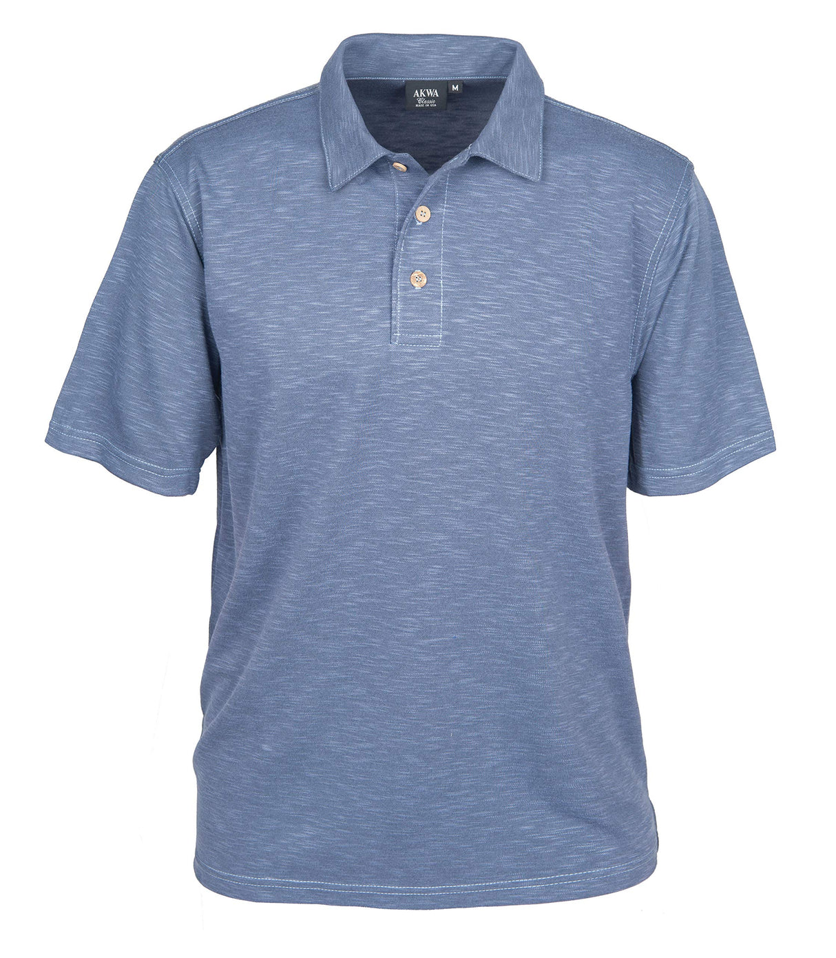 Akwa Men's Slub Polo Made in USA