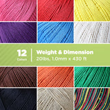 Bean Products Hemp Twine - High Tensile Strength and Durable - Made with 100% Hemp - Perfect for Jewelry, Arts & Crafts, Decoration, Cooking - 0.5MM, 50G/328 Ft. - 8 lb. Test Strength - Natural