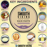 Smooth Viking Forming Cream - High Hold Styling Cream for Matte Finish, Men's Hair Products, Hair Paste for Short, Curly and Long Hair, Made in USA, 2oz