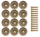 Wood Wheels - 12 Pack with Free Axle Pegs - Made in USA (1.5" Diameter)