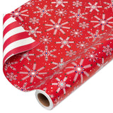 American Greetings 120 sq. ft. Pink Christmas Wrapping Paper Set, Red and Pink (4 Rolls 30 in. x 12 ft., 7 Bows, 30 Gift Tags)