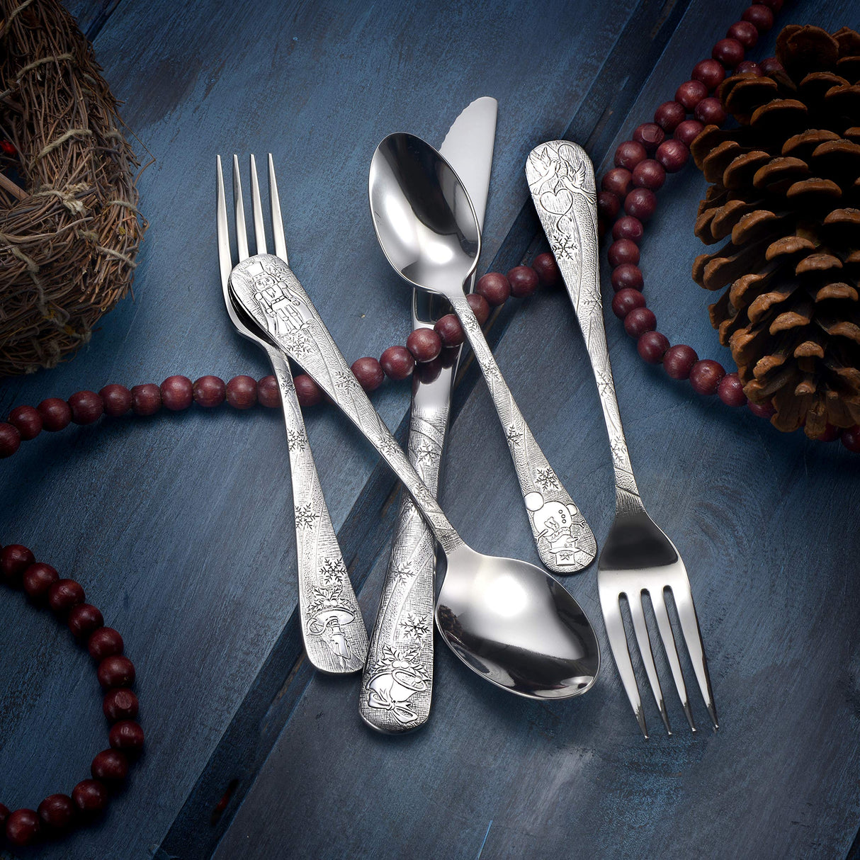 Liberty Tabletop Holidays 20pc Flatware Set Service For 4 MADE IN USA