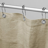 Bean Products Hemp White Shower Curtain [70" x 74"] | All Natural Materials - Made in USA | Works with Tub, Bath and Stall Showers