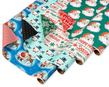 American Greetings 120 sq. ft. Vintage Christmas Wrapping Paper Bundle, Gingerbread, Ornaments, Peppermints (3 Extra Wide Rolls 40 in. x 12 ft.)