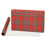 American Greetings 120 sq. ft. Christmas Wrapping Paper Set, Tan, Plaid, Snowman and Christmas Text (4 Rolls 30 in. x 12 ft., 7 Bows, 30 Gift Tags)